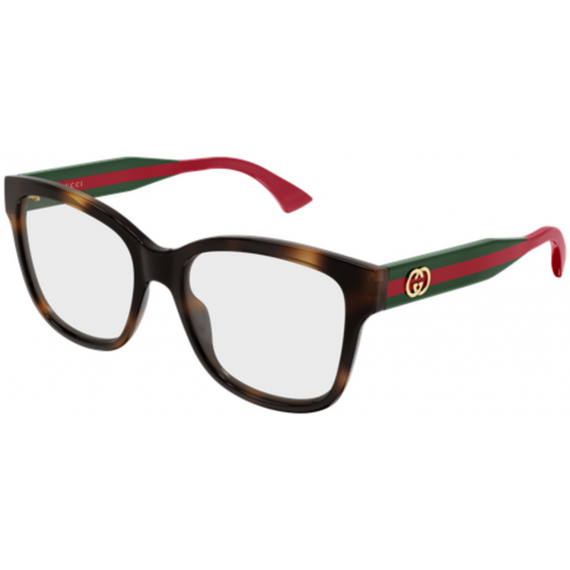 Eyeglasses Gucci GG 0038 OANN- 002 Havana / Transparent Green 54mm