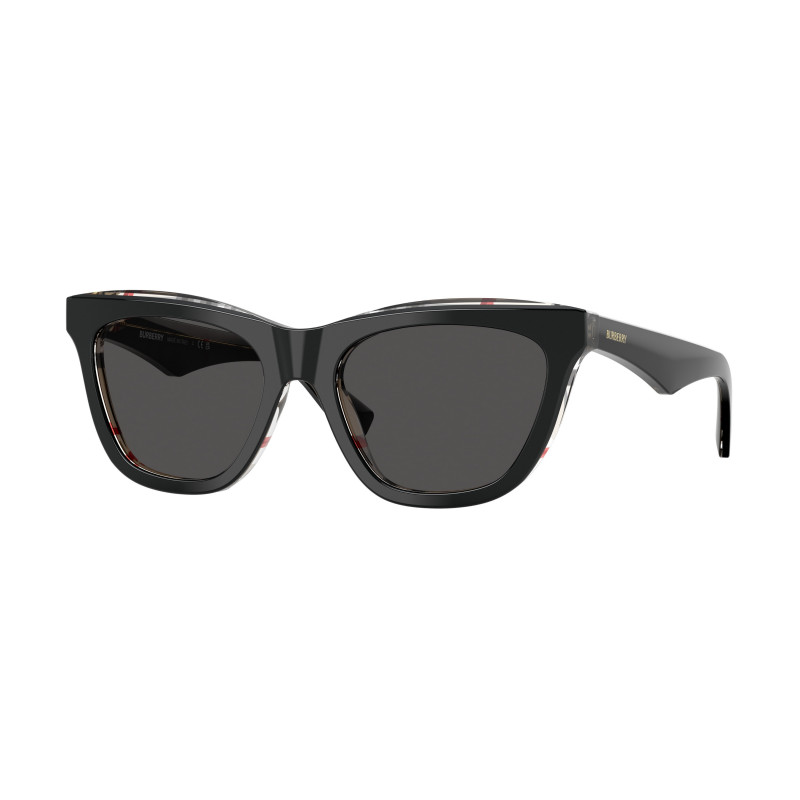 Sunglasses Burberry BE 4435 F 412187 Top Black On Vintage Check / Dark Grey Polyamide Standard 53mm