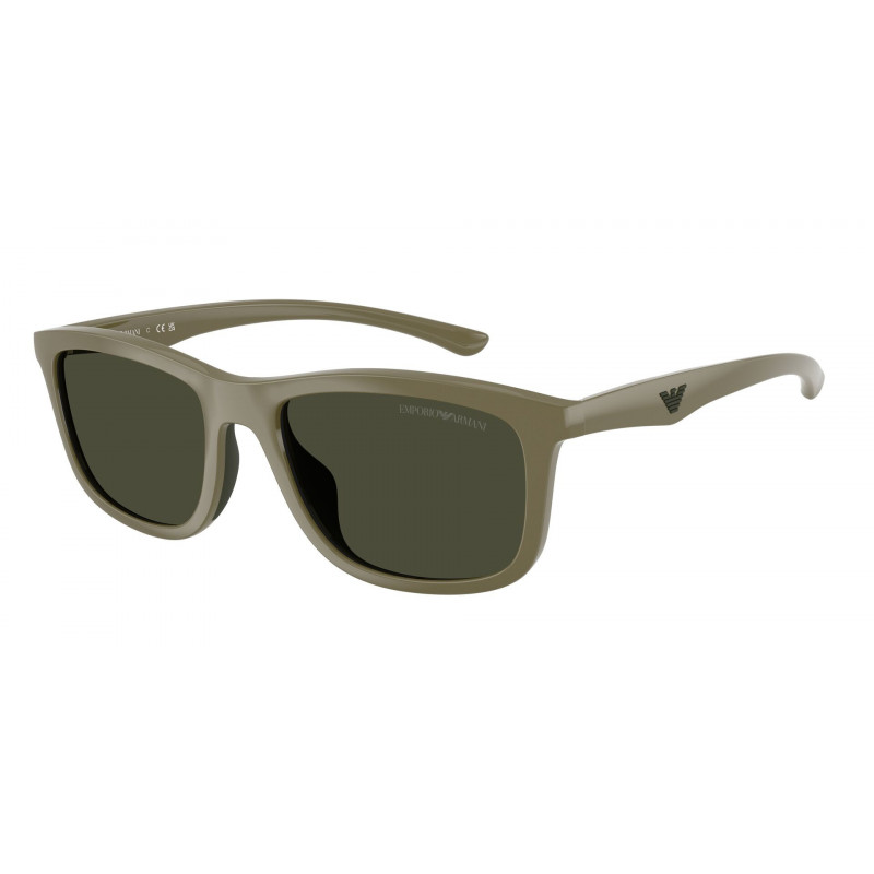 Sunglasses Emporio Armani EA 4277 U 543782 Shiny Light Brown/Brown Rubber / Dark Green Polyamide Standard 57mm
