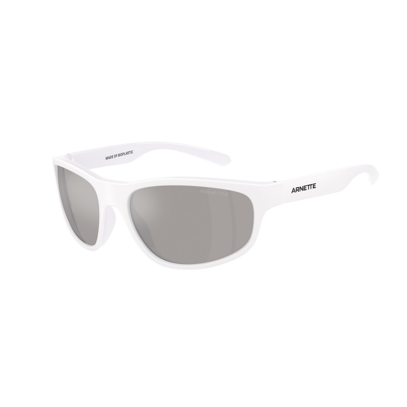 Sunglasses Arnette AN 4351 29776G Opal White Matte/Shiny / Light Grey Mirror Silver Policarbonate Standard