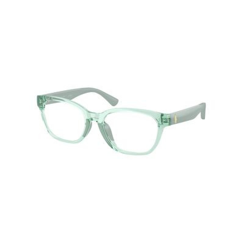 Eyeglasses Polo Prep PP 8553 U 6367 Shiny Transparent Light Green / Demo Lens 49mm