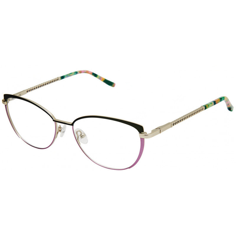 Eyeglasses Nicole Miller MOUETTES C01 Olive/Pink/Gold 55mm