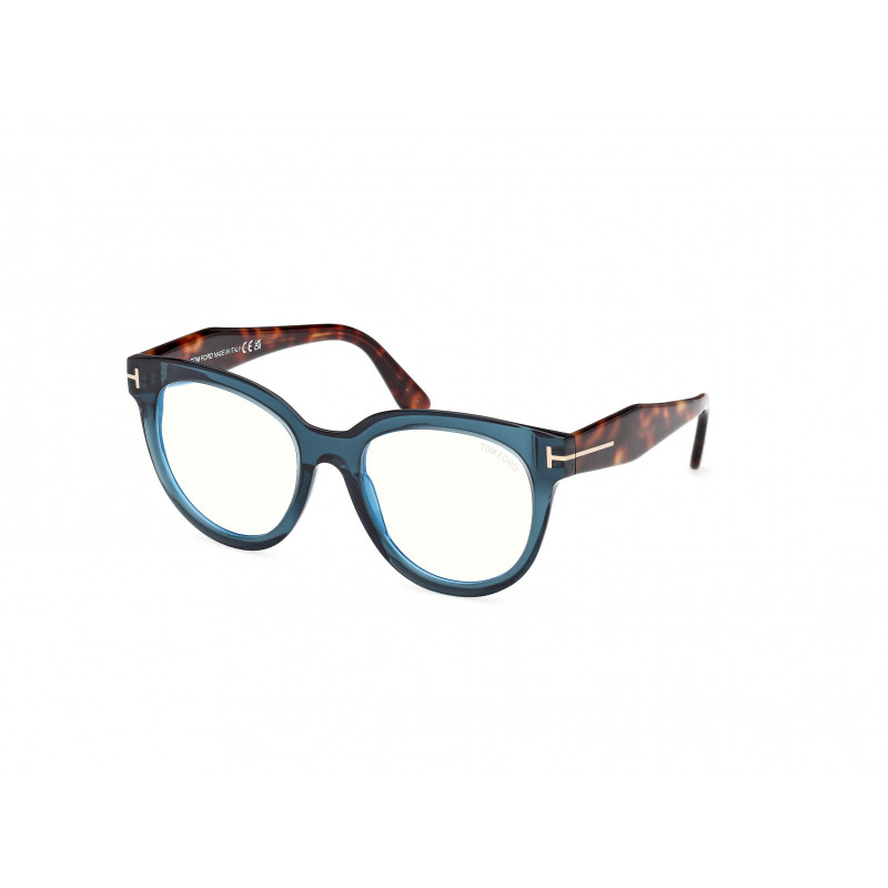 Eyeglasses Tom Ford FT 5987 -B 092 Shiny Light Blue / Coloured Havana 52mm