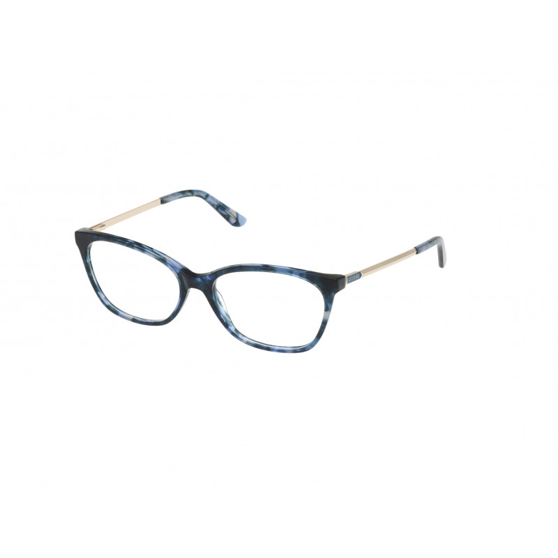 Eyeglasses Guess GU 50194 092 Blue/Havana / Shiny Pale Gold 53mm