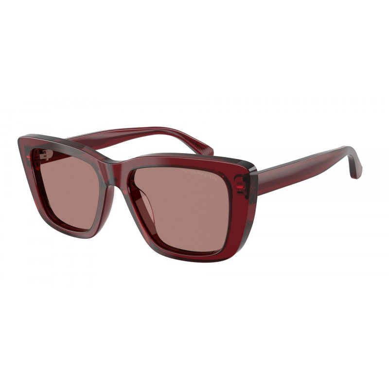 Sunglasses Emporio Armani EA 4246 U 625473 Shiny Transparent Bordeaux / Light Brown Polyamide Standard
