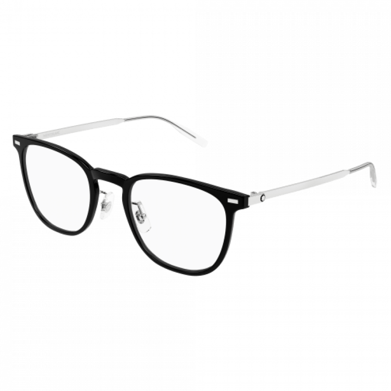 Eyeglasses Montblanc MB 0393 ON- 001 Black / Transparent Silver 51mm