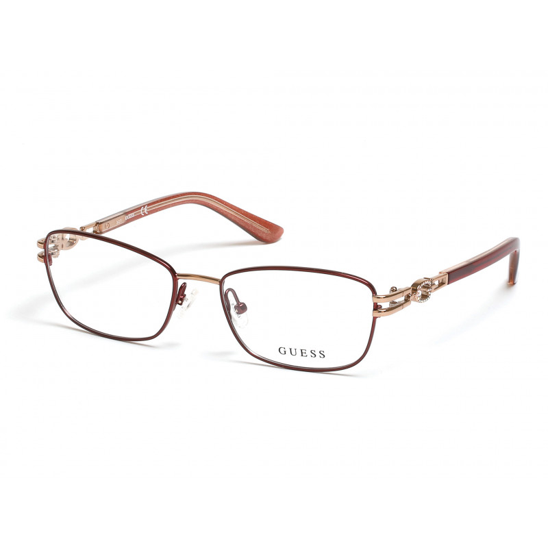 Eyeglasses Guess GU 2687 028 Shiny Pale Gold / Bordeaux/Monocolor 51mm