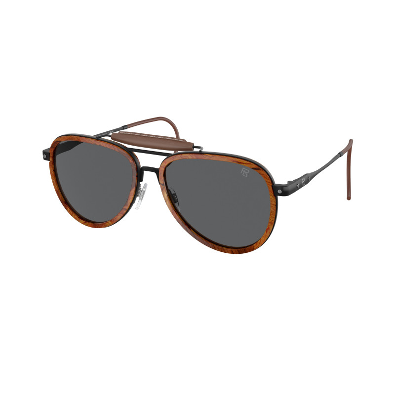 Sunglasses Ralph Lauren RL 7080 Q 9304B1 The Roadster Burled Wood Grey