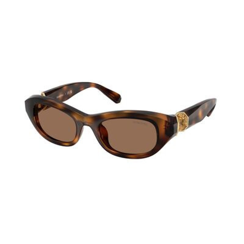 Sunglasses Swarovski SK 6036 U 100273 Havana / Dark Brown Polyamide Standard 50mm