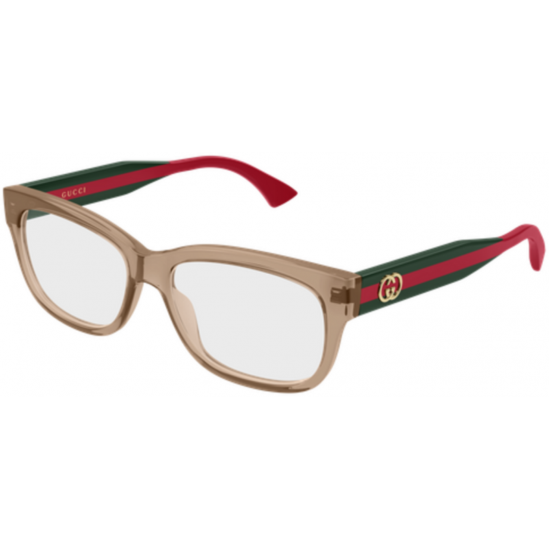 Eyeglasses Gucci GG 0278 ON- 015 Brown / Transparent Green 55mm