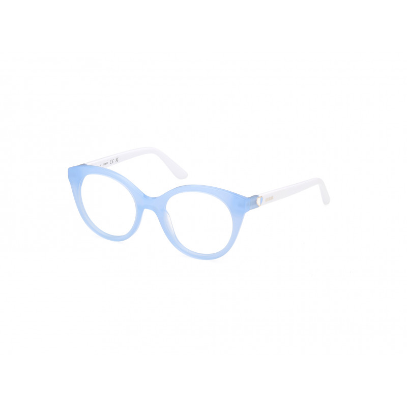 Eyeglasses Guess GU 50396 086 Shiny Light Blue / White 46mm