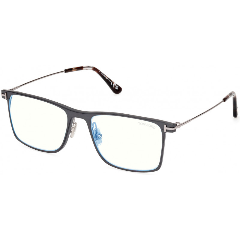 Eyeglasses Tom Ford FT 5865 -B 020 Matte Grey / Shiny Light Ruthenium 55mm