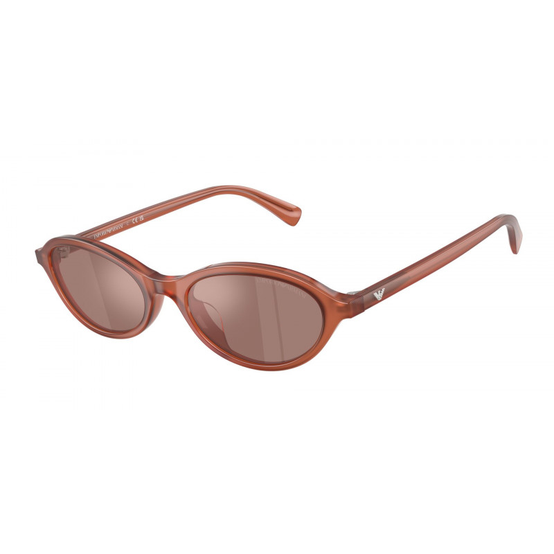 Sunglasses Emporio Armani EA 4281 U 64556G Shiny Opal Light Brown / Mirror Internal Silver Polyamide Standard 52mm