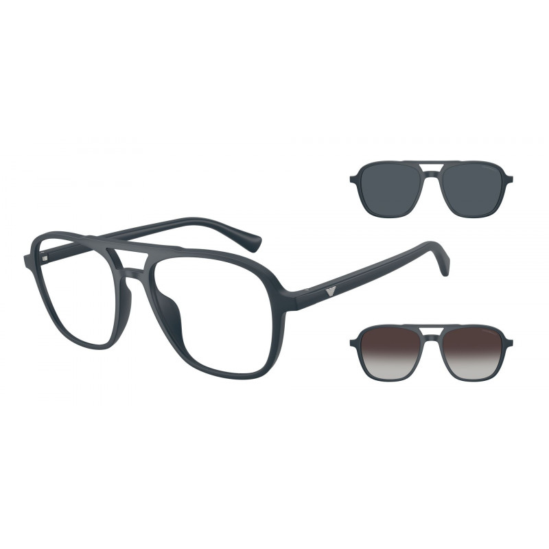 Sunglasses Emporio Armani EA 4279 U 64501W Matte Blue / Clear Polyamide Standard 51mm