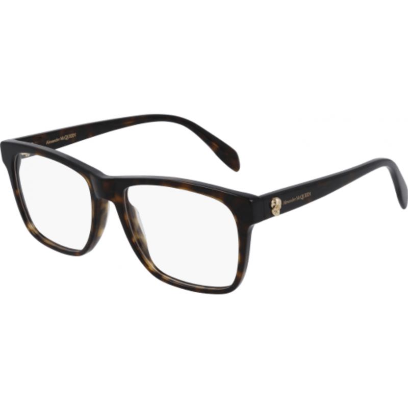 Eyeglasses Alexander McQueen AM 0282 O- 002 Havana / Transparent 55mm