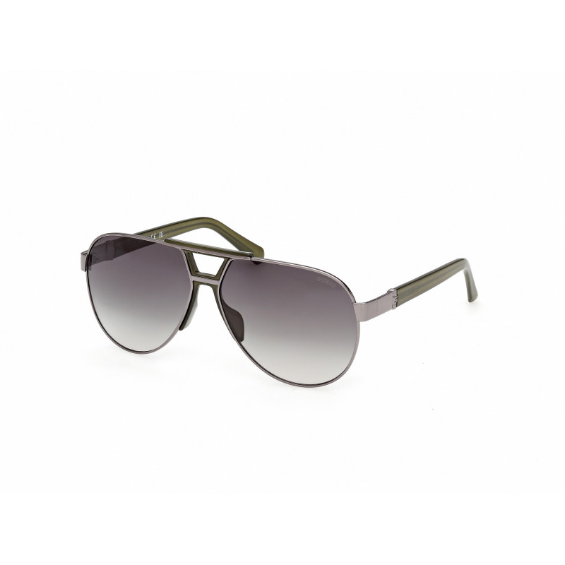 Sunglasses Guess GU 00304 08P Shiny Gunmetal / Dark Green 63mm
