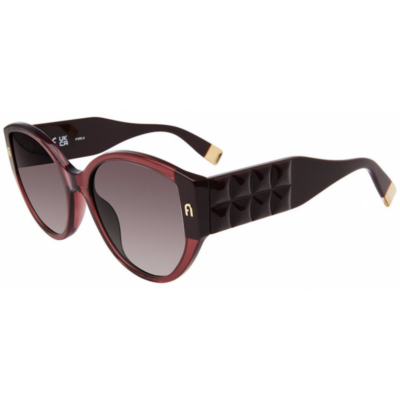 Sunglasses Furla SFU 784 0afd Shiny Transparent Raspberry