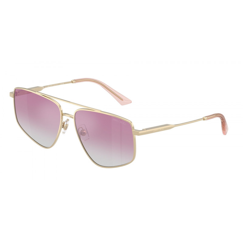 Sunglasses Jimmy Choo JC 4011 300658 Pale Gold / Clear Grad Fuxia Mirror Silver Polyamide Standard