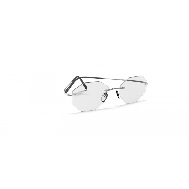 Eyeglasses Silhouette Titan Minimal Art Stellar Demo Rimless 5599 7108 Silky Matt Rhodium - Ext. Temple Length 48mm