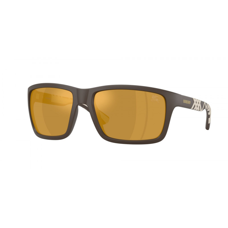 Sunglasses Burberry BE 4483 42345A Matte Brown / Mirror Gold Polyamide Standard 60mm
