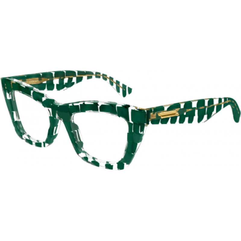 Eyeglasses Bottega Veneta BV 1215 O- 008 Green / Transparent 50mm