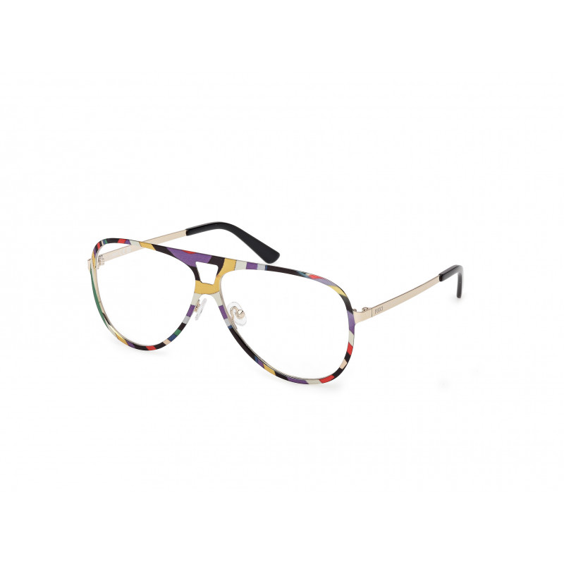 Eyeglasses Emilio Pucci EP 5267 099 Animal/Texture / Shiny Pale Gold 60mm