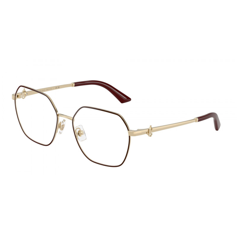 Eyeglasses Jimmy Choo JC 2023 B 3025 Pale Gold/Burgundy / Demo Lens 53mm