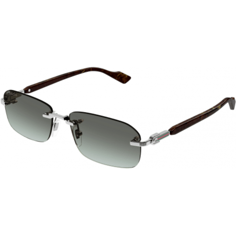 Sunglasses Gucci GG 1221 S- 008 Silver / Brown 56mm