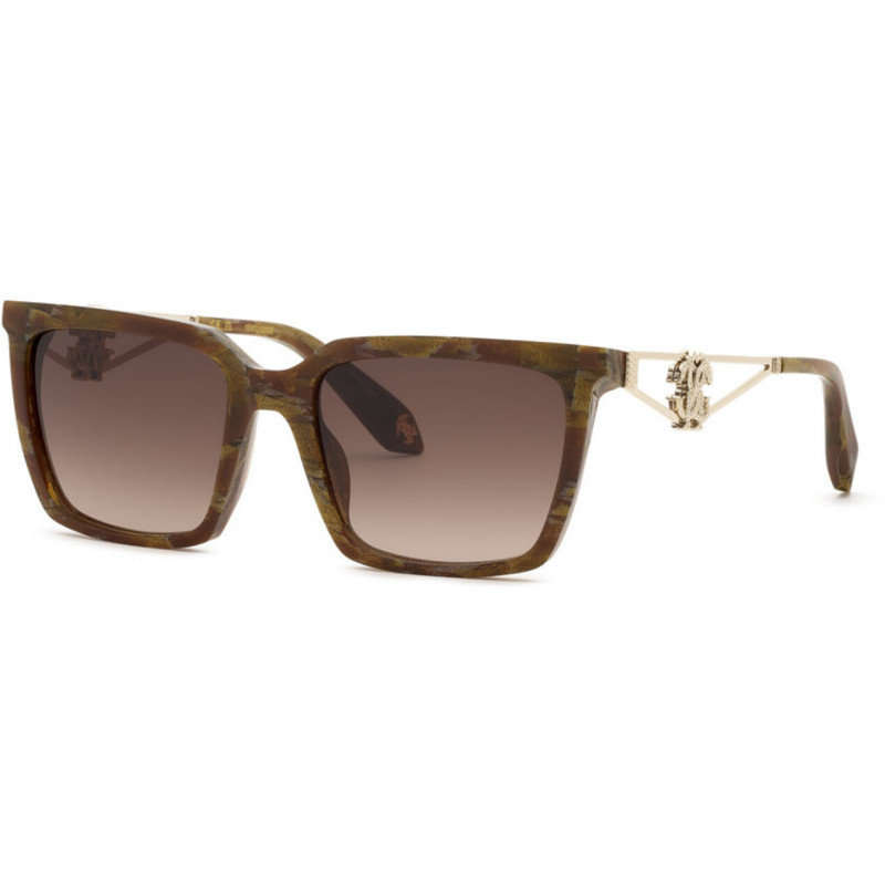 Sunglasses Roberto Cavalli SRC 157 M amsk Brown Stone Effect