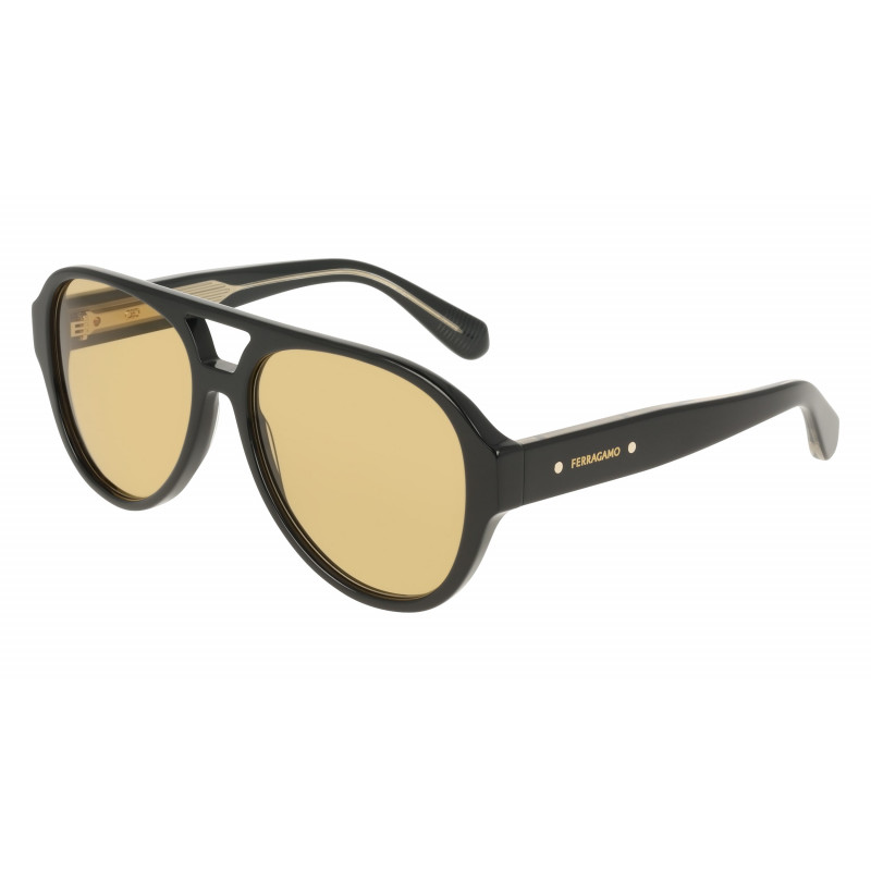 Sunglasses FERRAGAMO SF 2147 S 009 Black/Amber 58mm