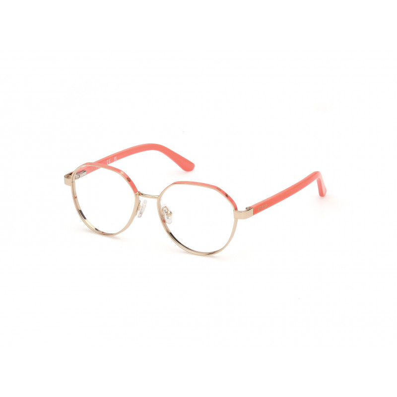 Eyeglasses Guess GU 50124 074 Shiny Deep Gold / Pink/Monocolor 51mm