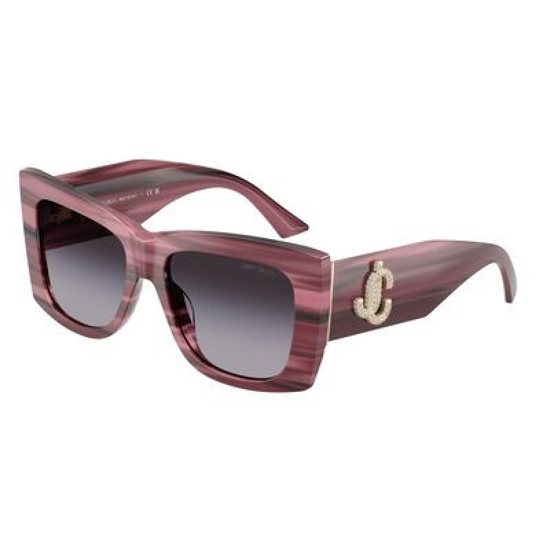 Sunglasses Jimmy Choo JC 5036 B 50648G Striped Cranberry / Gradient Gray Polyamide Standard 54mm