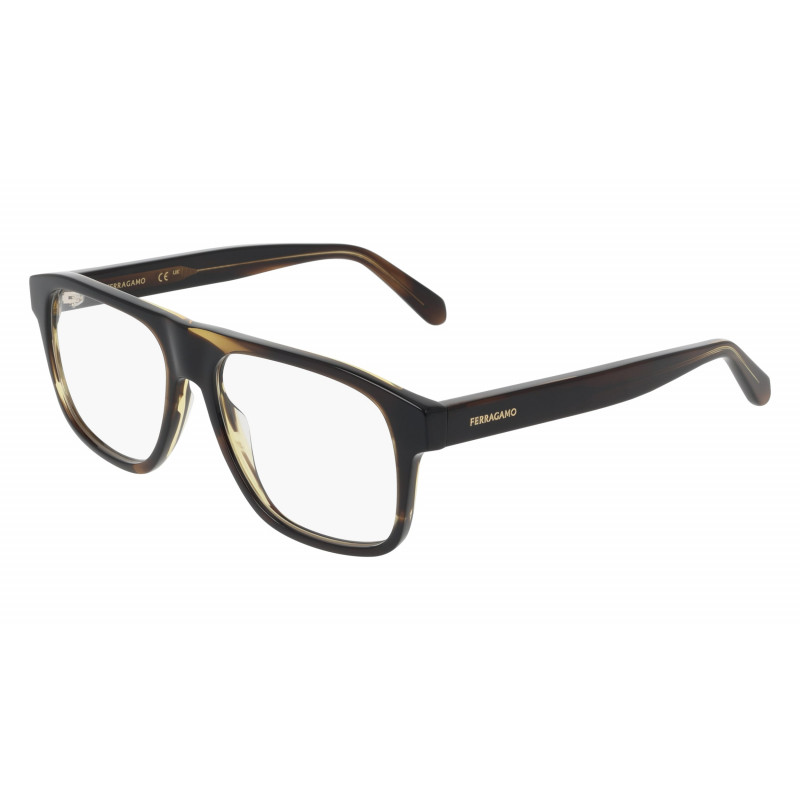 Eyeglasses FERRAGAMO SF 3063 323 Khaki/Horn 56mm