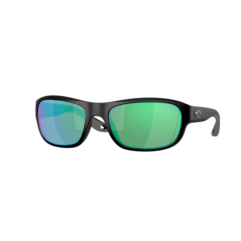 Sunglasses Costa Del Mar 6 S 9119 911902 Matte Black / Green Mirror 580g Crystal Polarized