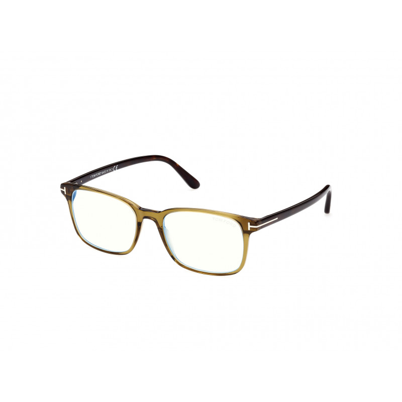 Eyeglasses Tom Ford FT 5831 -B 096 Shiny Dark Green / Havana 51mm