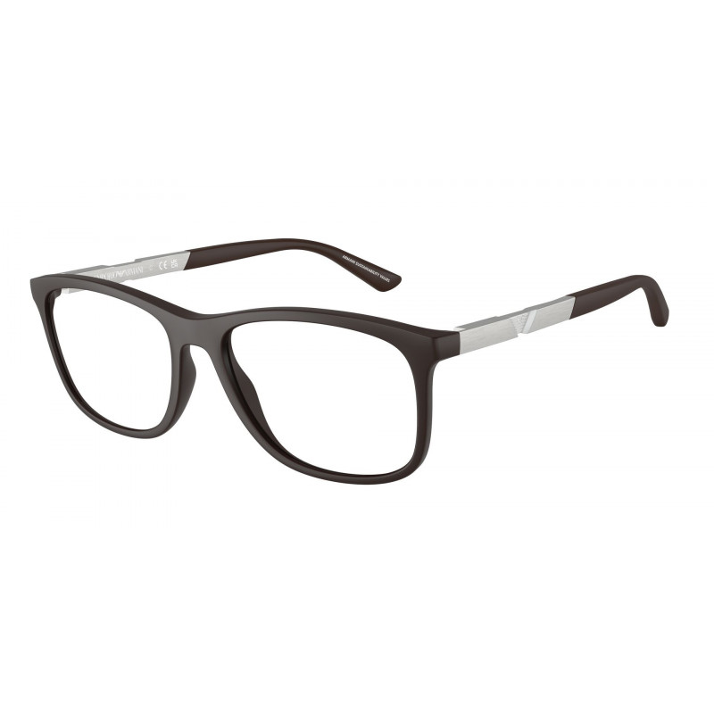 Eyeglasses Emporio Armani EA 3247 6186 Matte Dark Brown Demo Lens 55mm