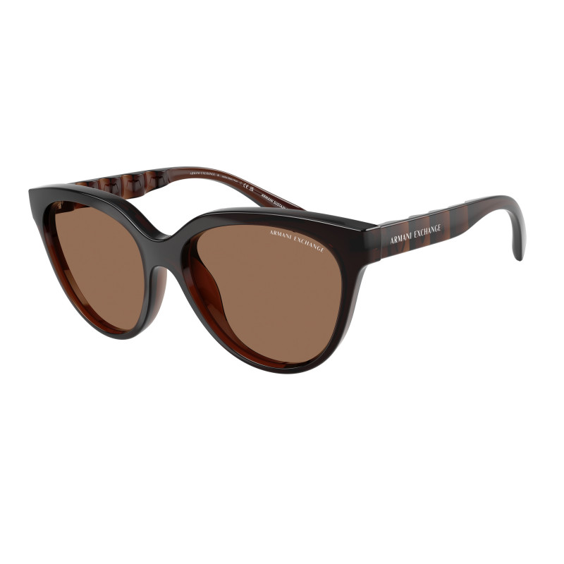 Sunglasses Armani Exchange AX 4148 SU 835773 Shiny Transparent Brown Dark B