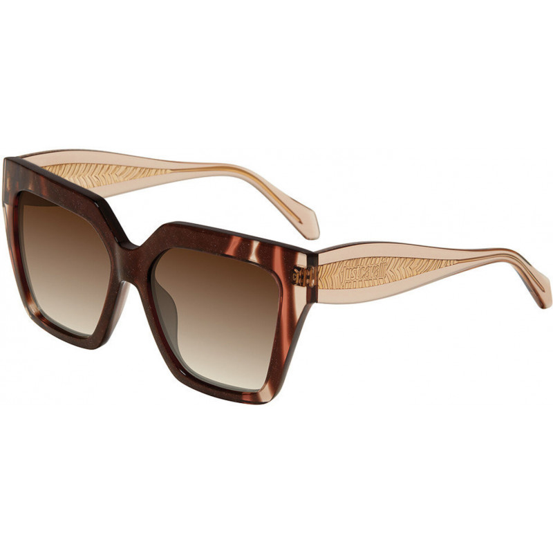 Sunglasses Just Cavalli SJC 194 V 0amf Brown W/Gold Glittery 55mm