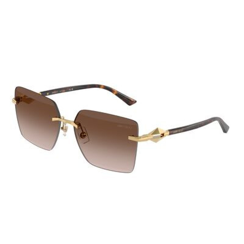 Sunglasses Jimmy Choo JC 4018 302313 Gold / Gradient Brown Polyamide Standard 59mm