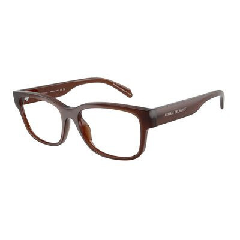 Eyeglasses Armani Exchange AX 3124 U 8373 Shiny Opal Brown / Demo Lens 53mm
