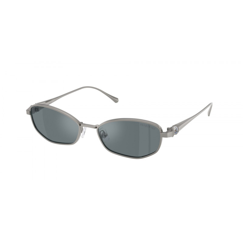 Sunglasses Swarovski SK 7042 40096G Gunmetal / Grey Mirror Black Polyamide Standard 55mm