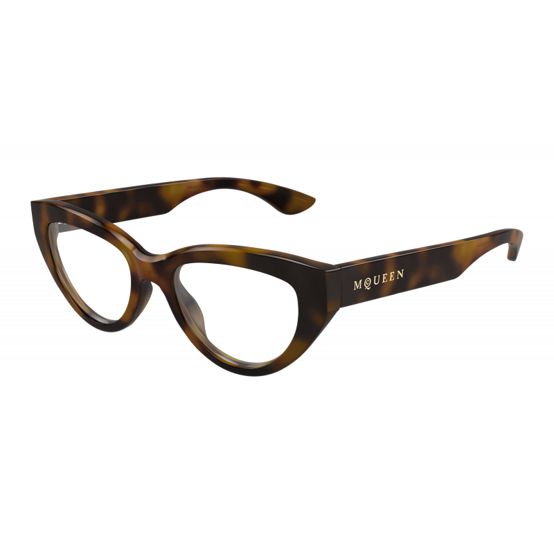 Eyeglasses Alexander McQueen AM 0529 O- 002 Havana / Transparent 52mm