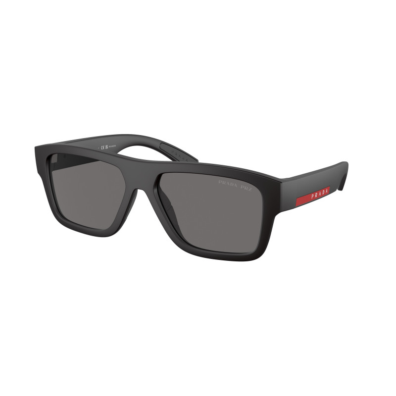 Sunglasses Prada Linea Rossa PS 4 ZSF DG002G Black Rubbered Dark Grey Polar 56mm