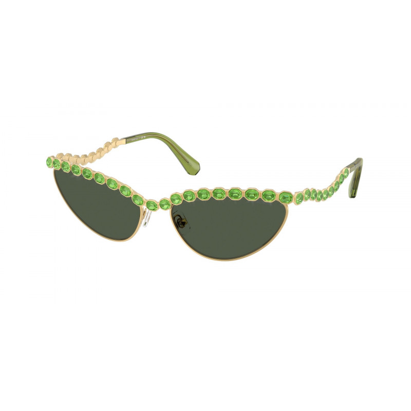 Sunglasses Swarovski SK 7030 401782 Gold / Light Green Polyamide Standard 59mm