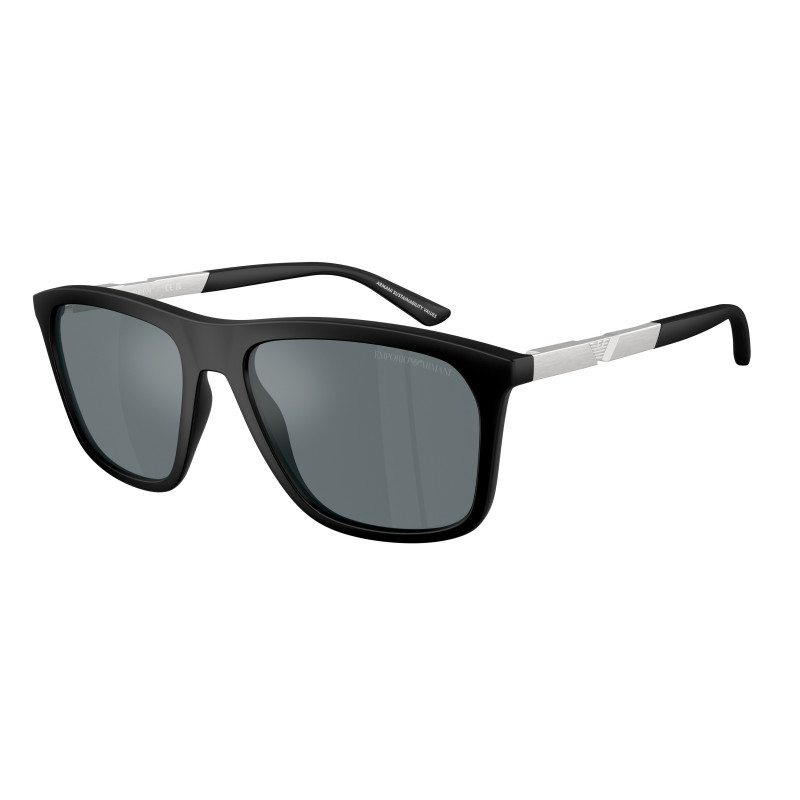 Sunglasses Emporio Armani EA 4237 50016G Matte Black / Grey Mirror Polyamide Standard 57mm
