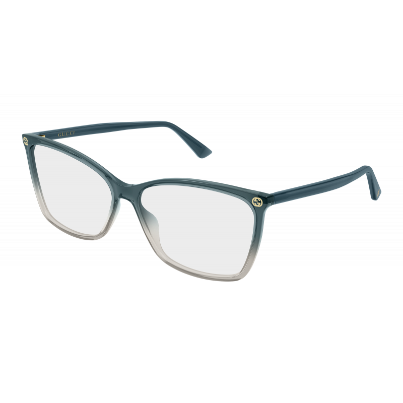 Eyeglasses Gucci GG 0025 O- 019 Grey / Transparent Blue 56mm