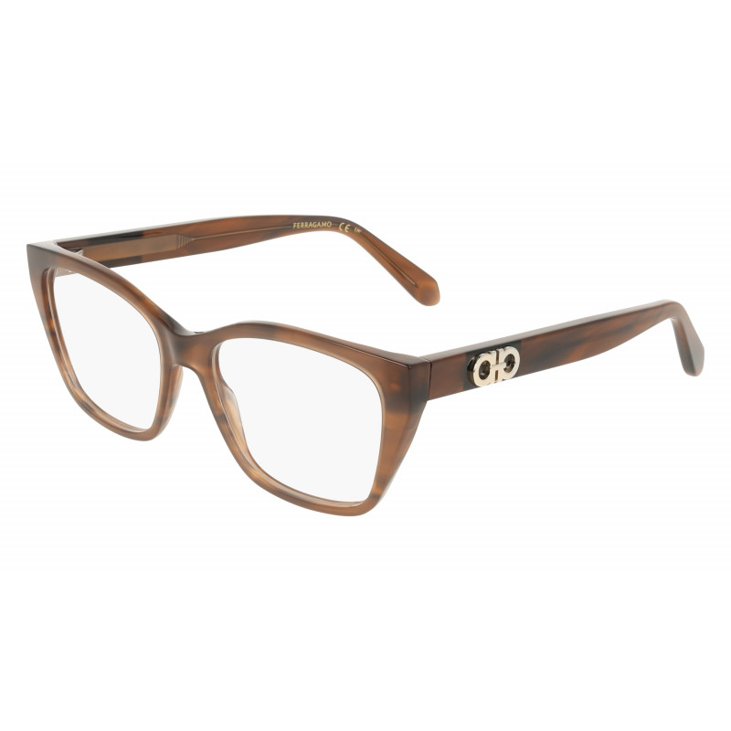 Eyeglasses FERRAGAMO SF 3074 216 Striped Brown 54mm
