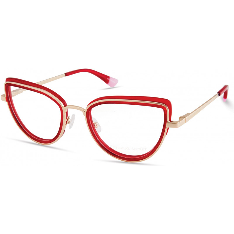 Eyeglasses Victoria's Secret VS 5020 066 Red Transparent/Gold Rim W/ Gold Star On Temples