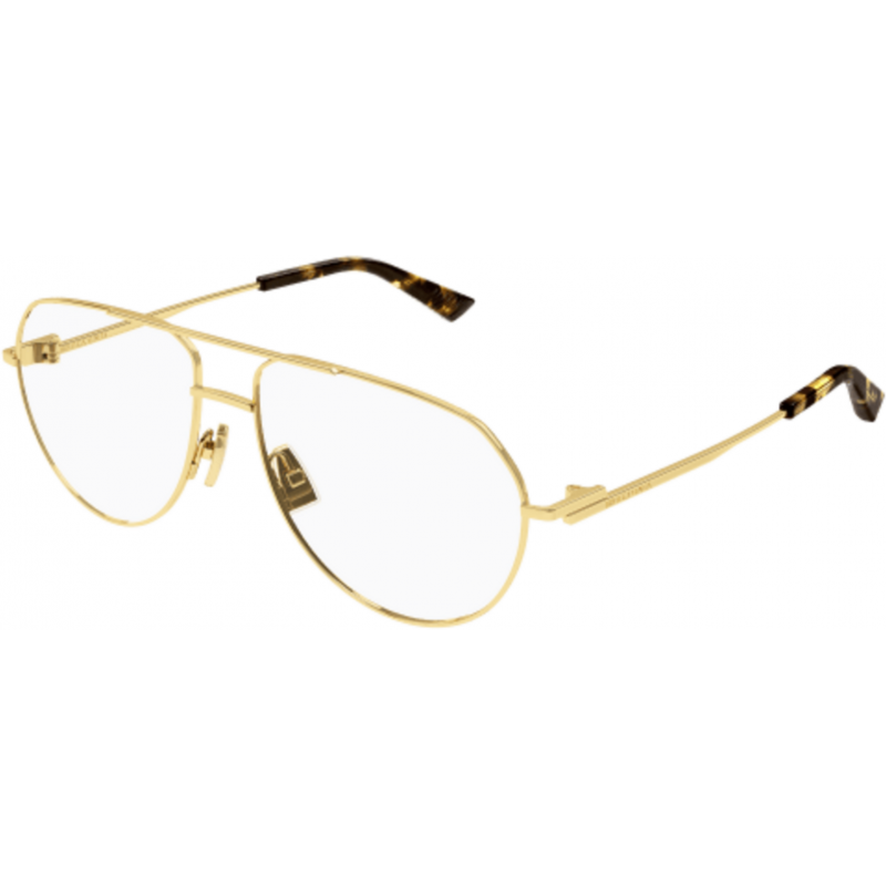 Eyeglasses Bottega Veneta BV 1302 O- 001 Gold / Transparent 57mm
