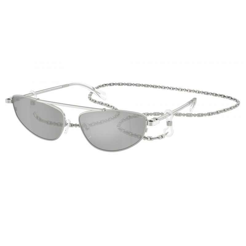 Sunglasses Michael Kors MK 1164 19038V Silver Shiny / Mirror Polyamide Standard 60mm